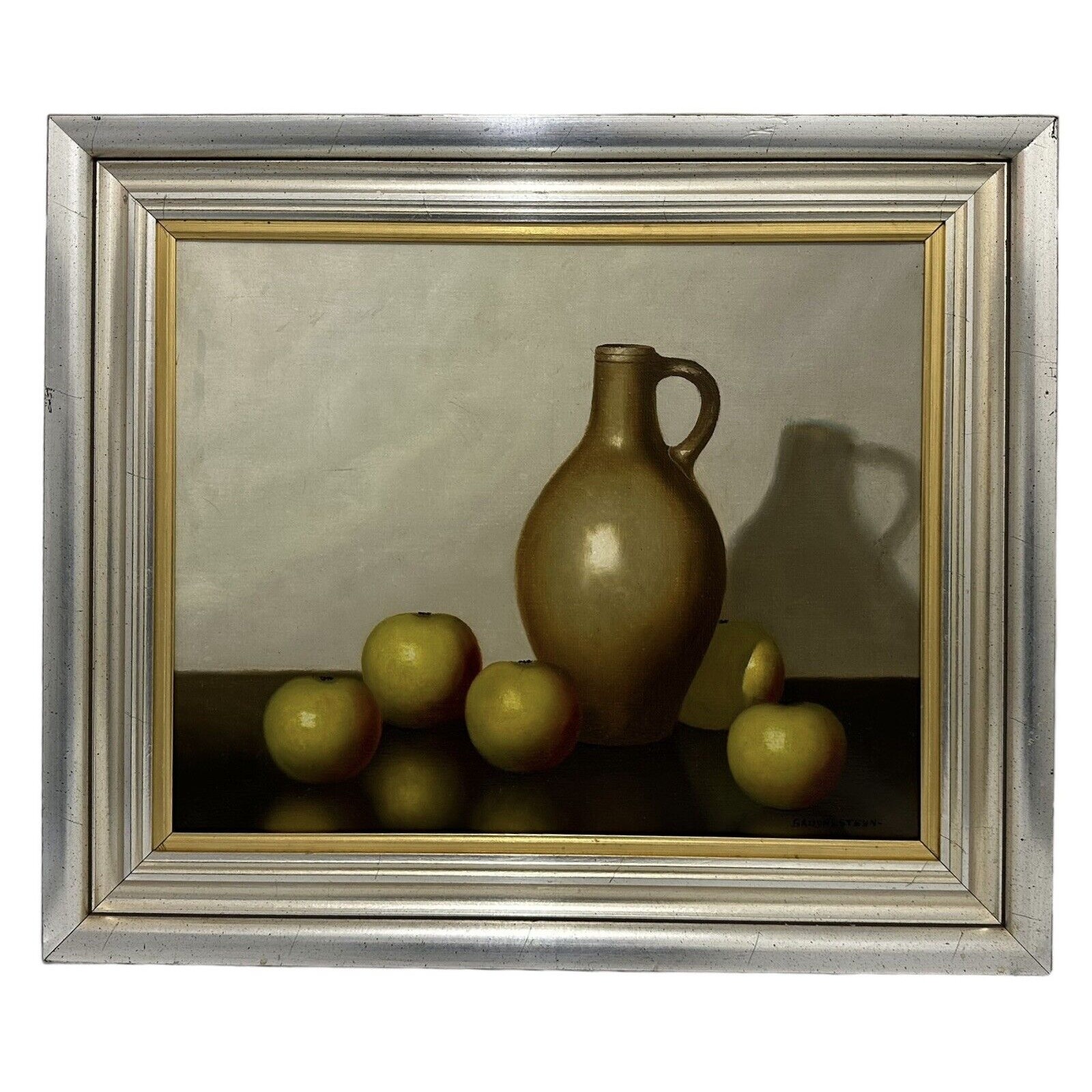 Nicolaas Bruynesteyn -Still Life with Apples-Realism-Oil painting c.1930s