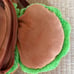 Hamburger-shaped character backpack
