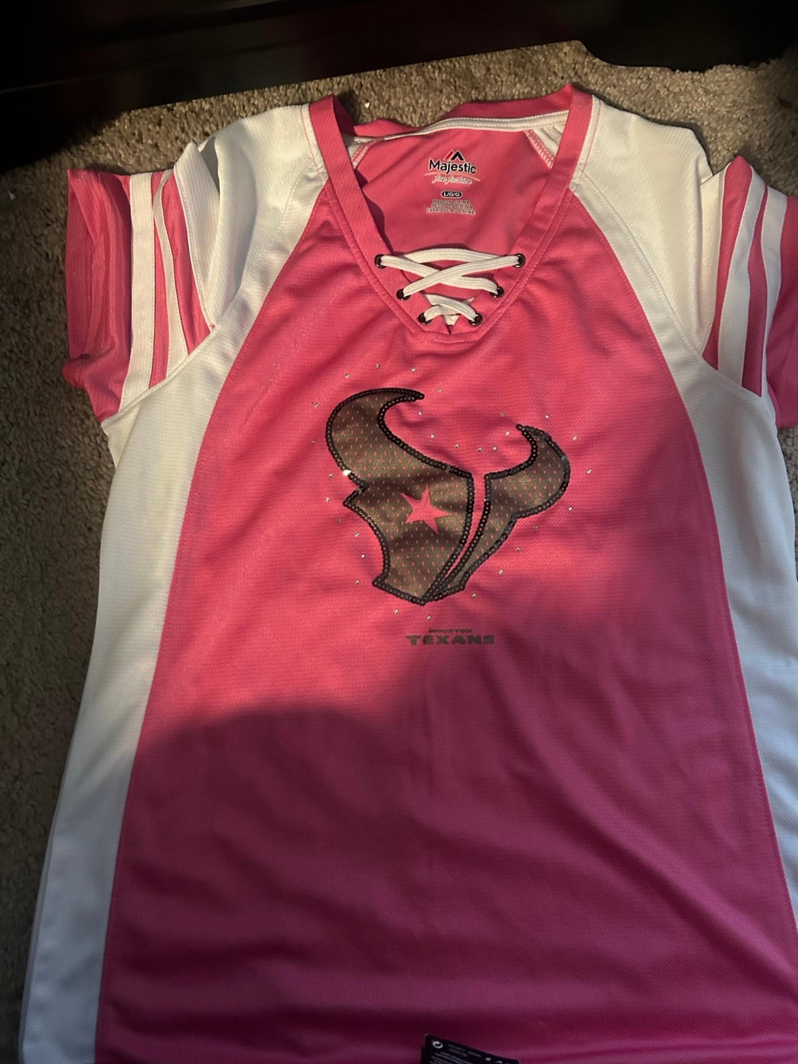 Cute pink womens houston texans shirt