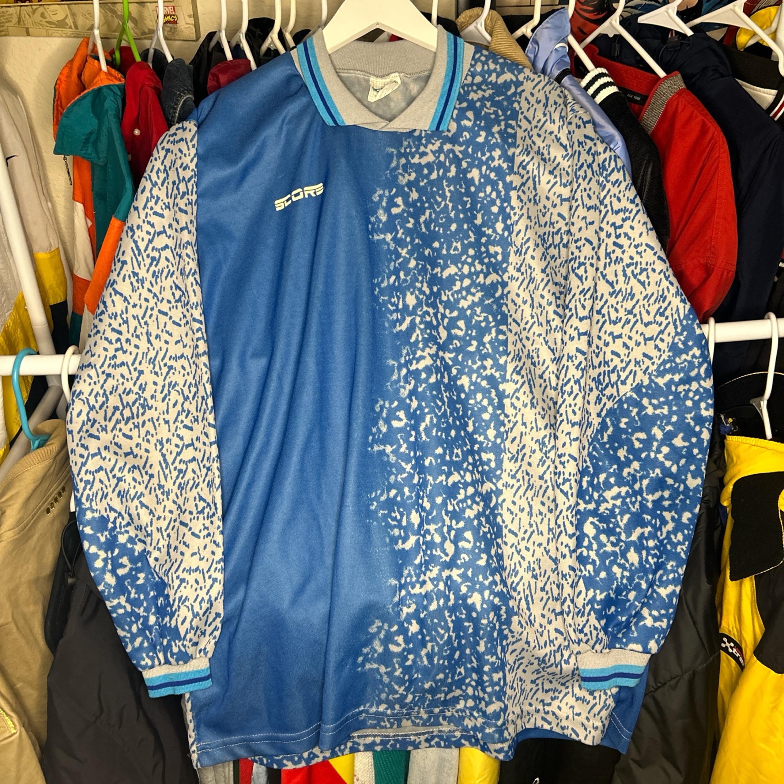 Vintage SCORE Retro Style Long Sleeve Soccer Jersey XL - Nike