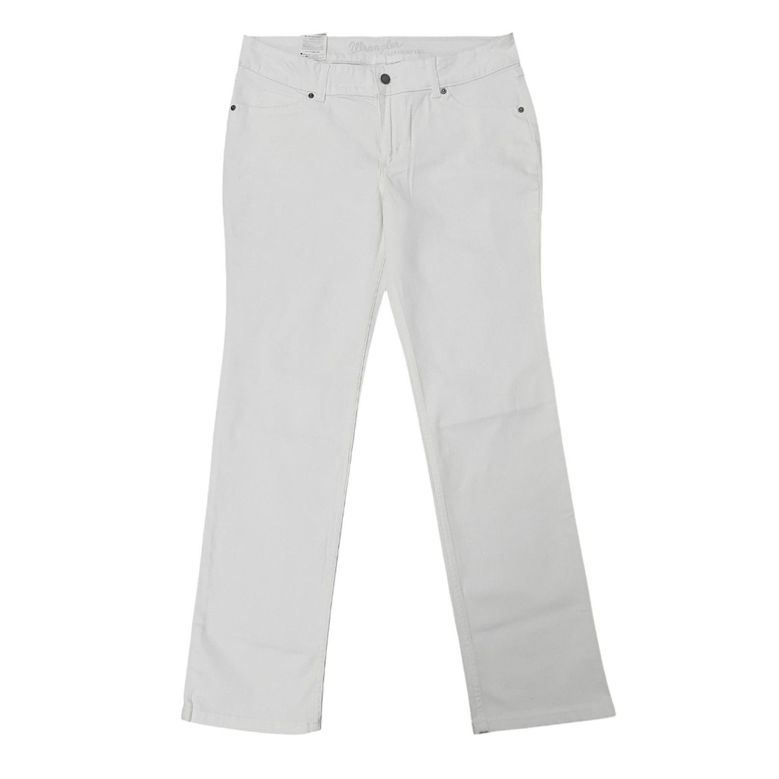 Wrangler Jeans Womens 13/14x32 White Straight Leg Premium Denim Rodeo Riding
