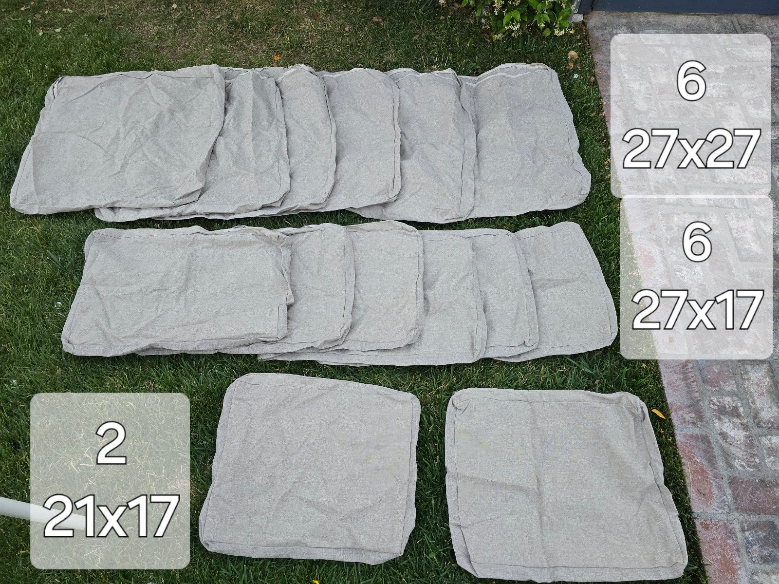 Nicesoul Outdoor Sofa Seat Cushion Cover Replacements for Patio 14 piece