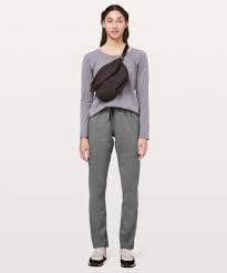 Lululemon On The Fly Pant Full Length 31 Heathered Black