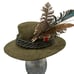 EHG Men's XL Alpen Bavarian Fedora Green Wool Oktoberfest Hat Feather
