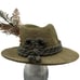 EHG Men's XL Alpen Bavarian Fedora Green Wool Oktoberfest Hat Feather