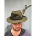 EHG Men's XL Alpen Bavarian Fedora Green Wool Oktoberfest Hat Feather