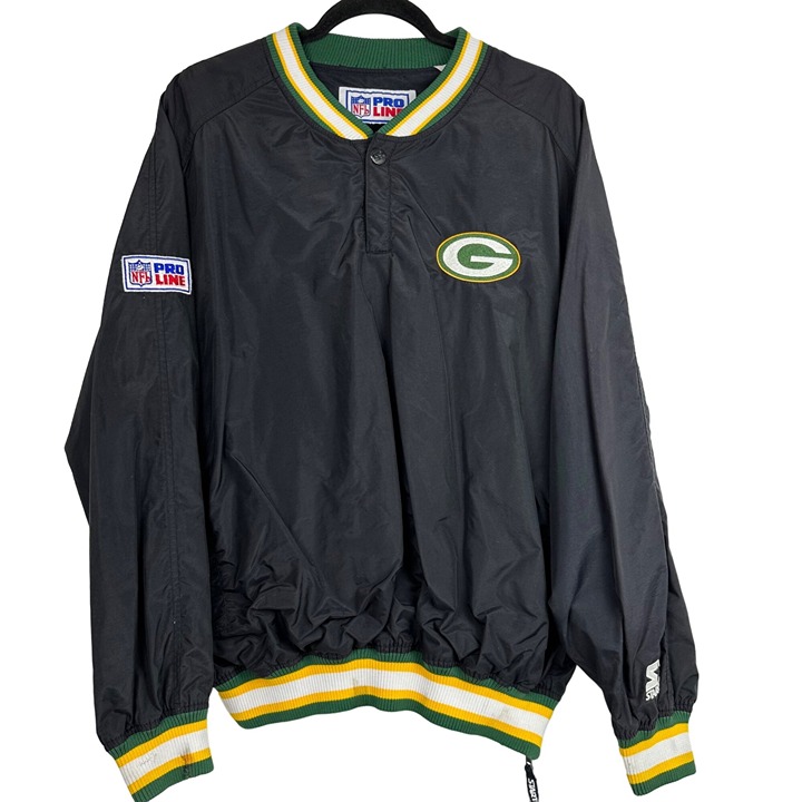 VTG 1990's Starter NFL Proline Greenbay Packers Pullover Jacket Large
