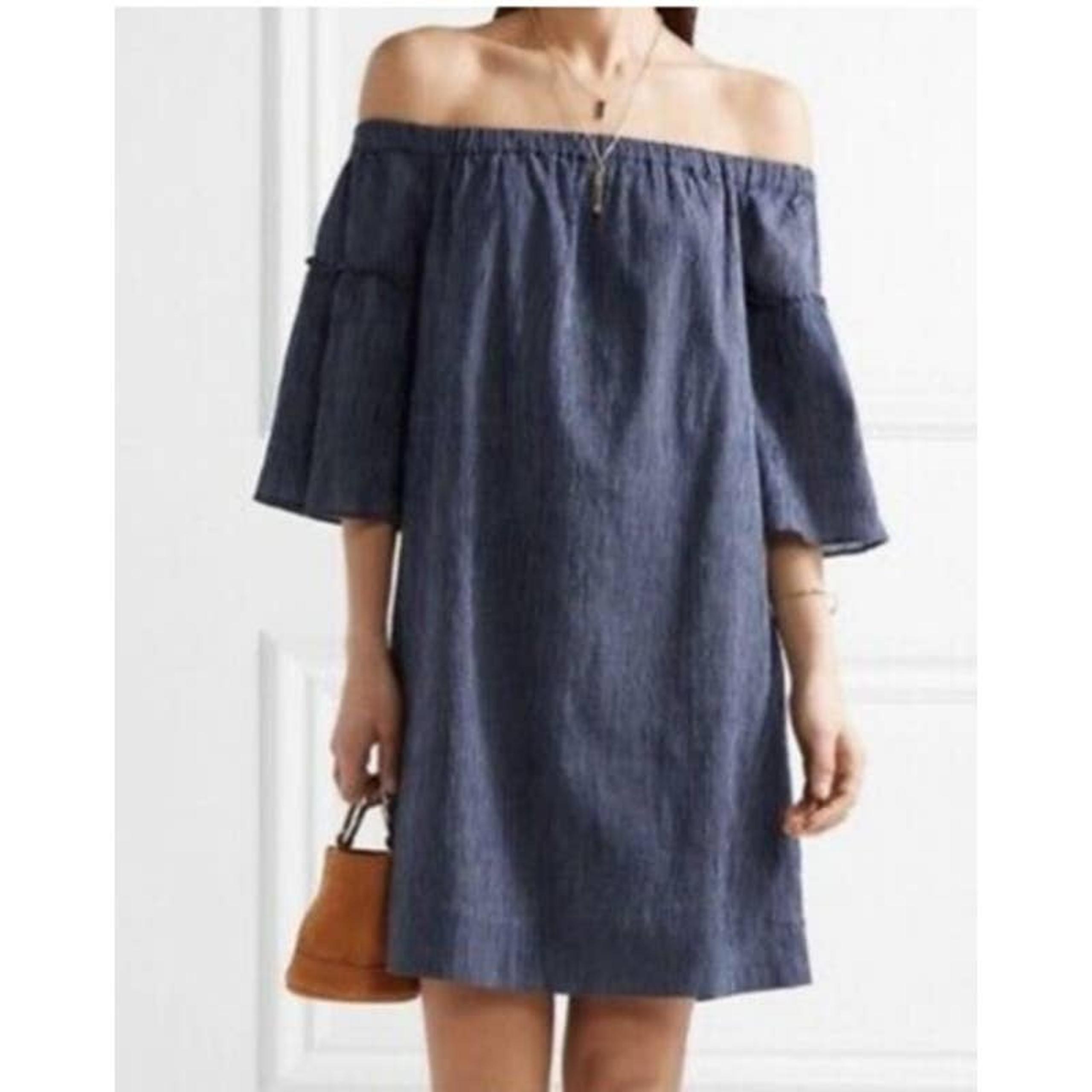 Madewell Women's Blue Stripe Tunic Mini Dress Sz 0