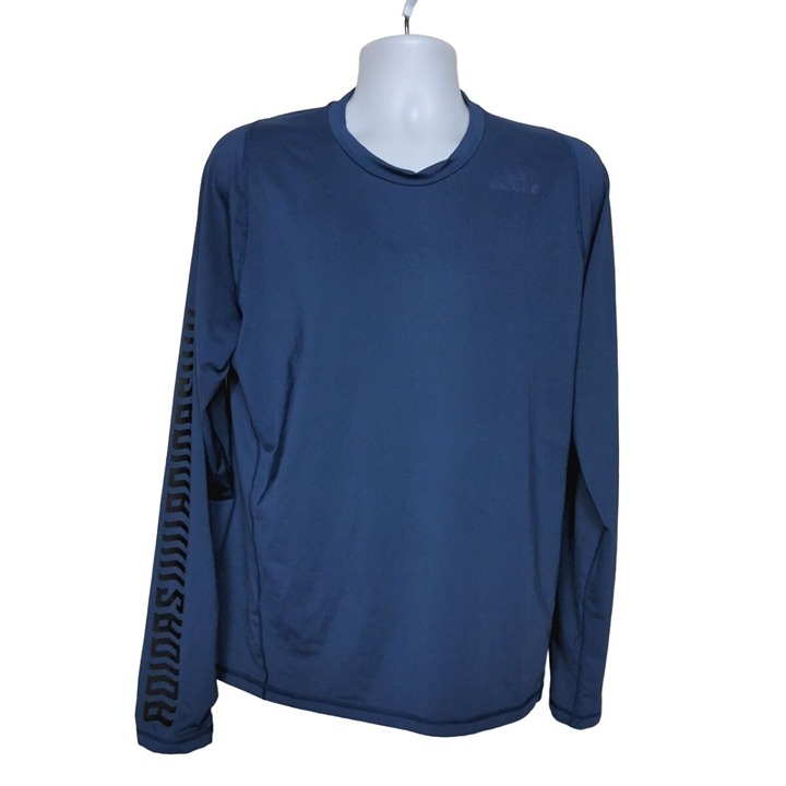 Adidas Men's Alphaskin Fitted Activewear T-Shirt Size Large Navy Blue