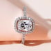 New Elegant 925 Silver White Topaz Gem Ring