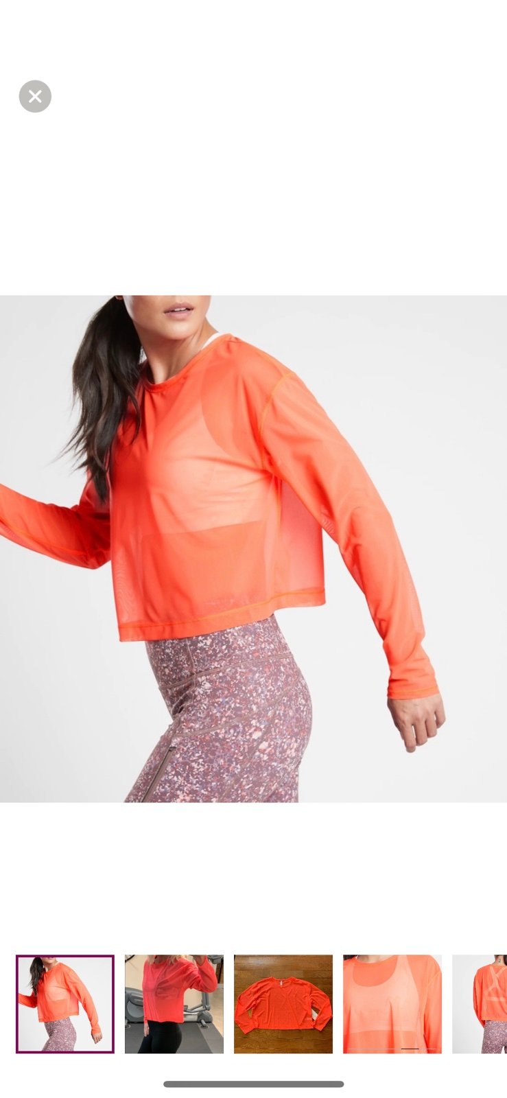ATHLETA CIRCUIT TOP-NWT-RACING RED-L