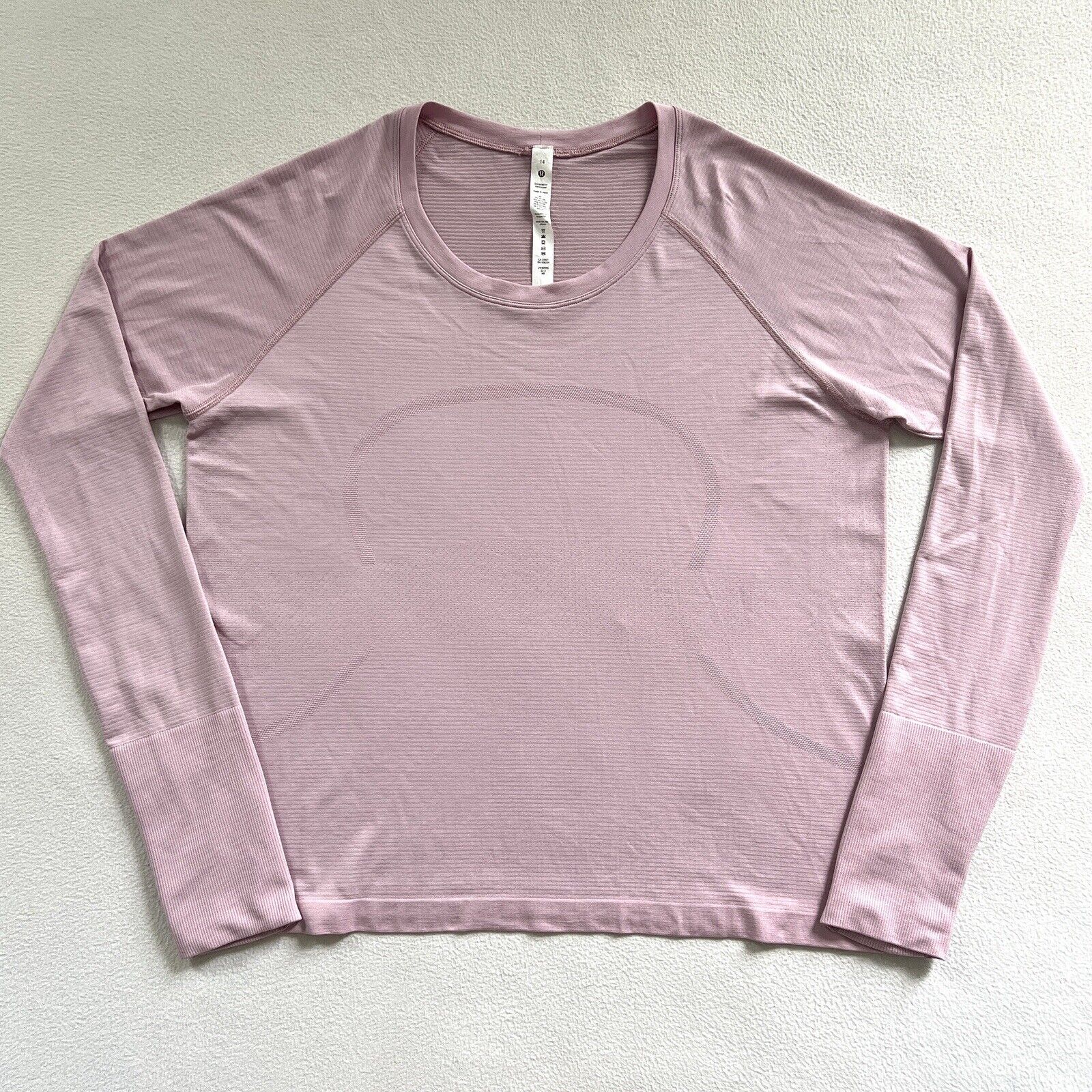 Lululemon Velvet Dust Purple Swiftly Tech Long Sleeve 2.0 Race Length Shirt 14