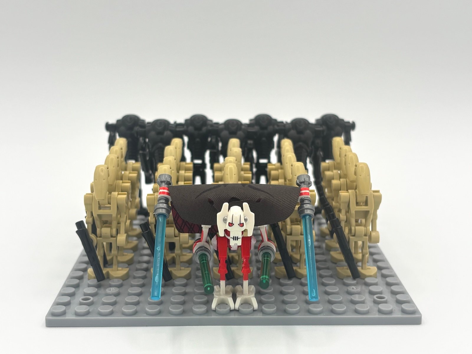 General Grievous and x27 Battle Droid Minifigures Star Wars Lego Custom
