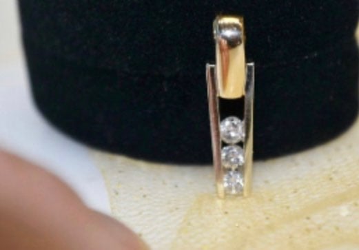 Two tone 14K White & Yellow gold diamond