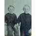 Atq Photo Tintype Ferrotype Portrait Photography Young Boys Posing 1/9 Plate SEE