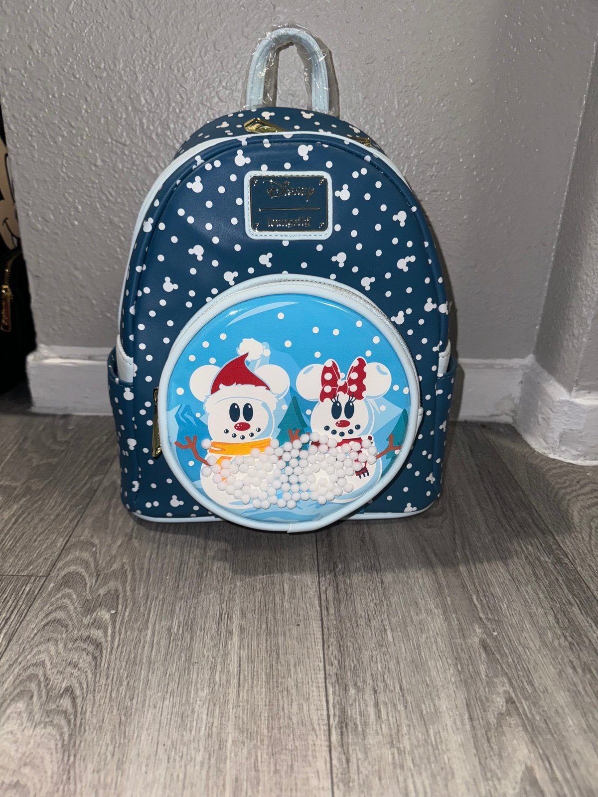Loungefly Disney Mickey & Minnie Mouse Snow Globe Mini Backpack