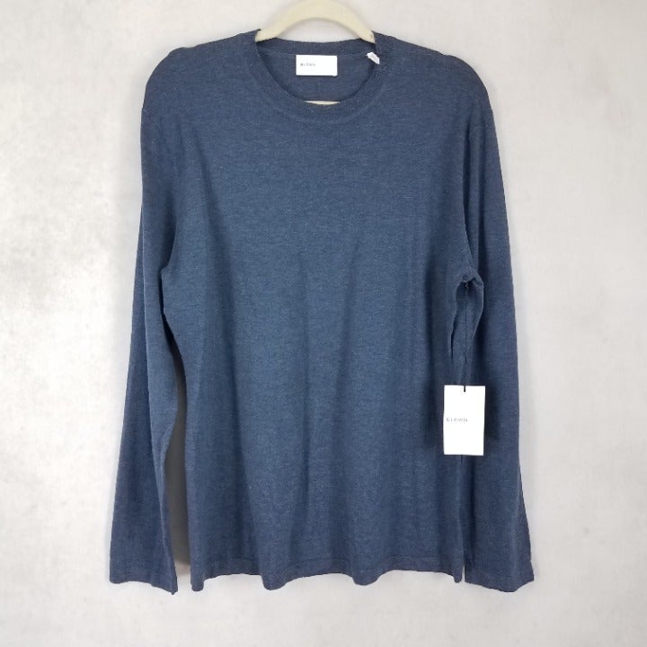 NEW BLDWN Men's M Inez Crewneck Pullover Sweater in Blue NWT 178
