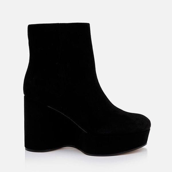 Clergerie Paris BELEN Suede Platform Boot Black size 9 795.00