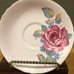 Vintage Paragon Double Warrant Cabbage Rose Pink Background Cup & Saucer Gold