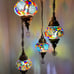 Handmade turkish hanging lamp 4 globes