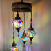 Handmade turkish hanging lamp 4 globes