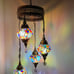 Handmade turkish hanging lamp 4 globes
