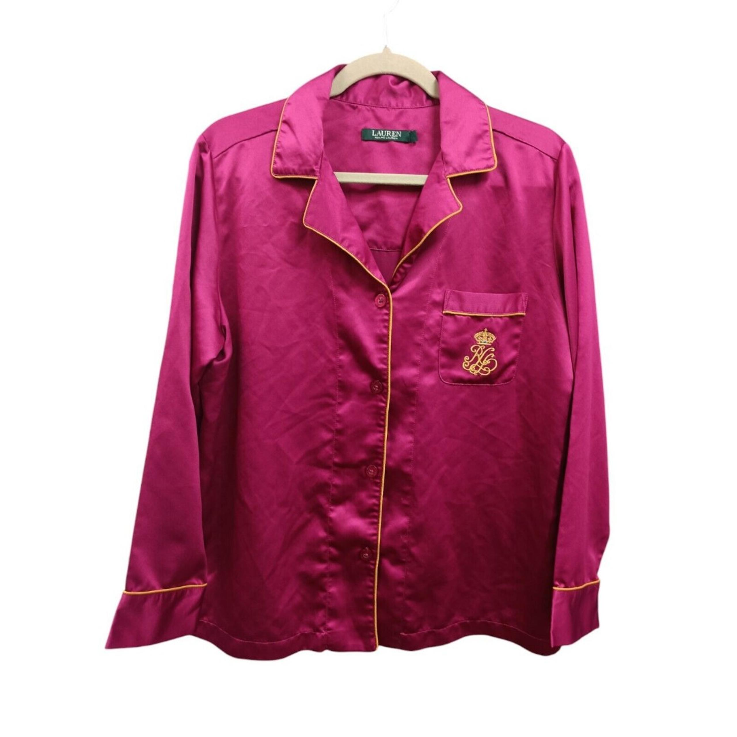 Lauren Ralph Lauren Satin Pajama Top Size M
