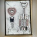 Signature Collection Pink Crystal Heart Bottle Opener And Stopper Set
