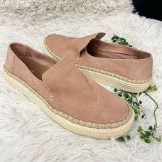 Toms Womens Sunset Slip On Pink Suede Slip On Comfort Flat Shoes Size 9