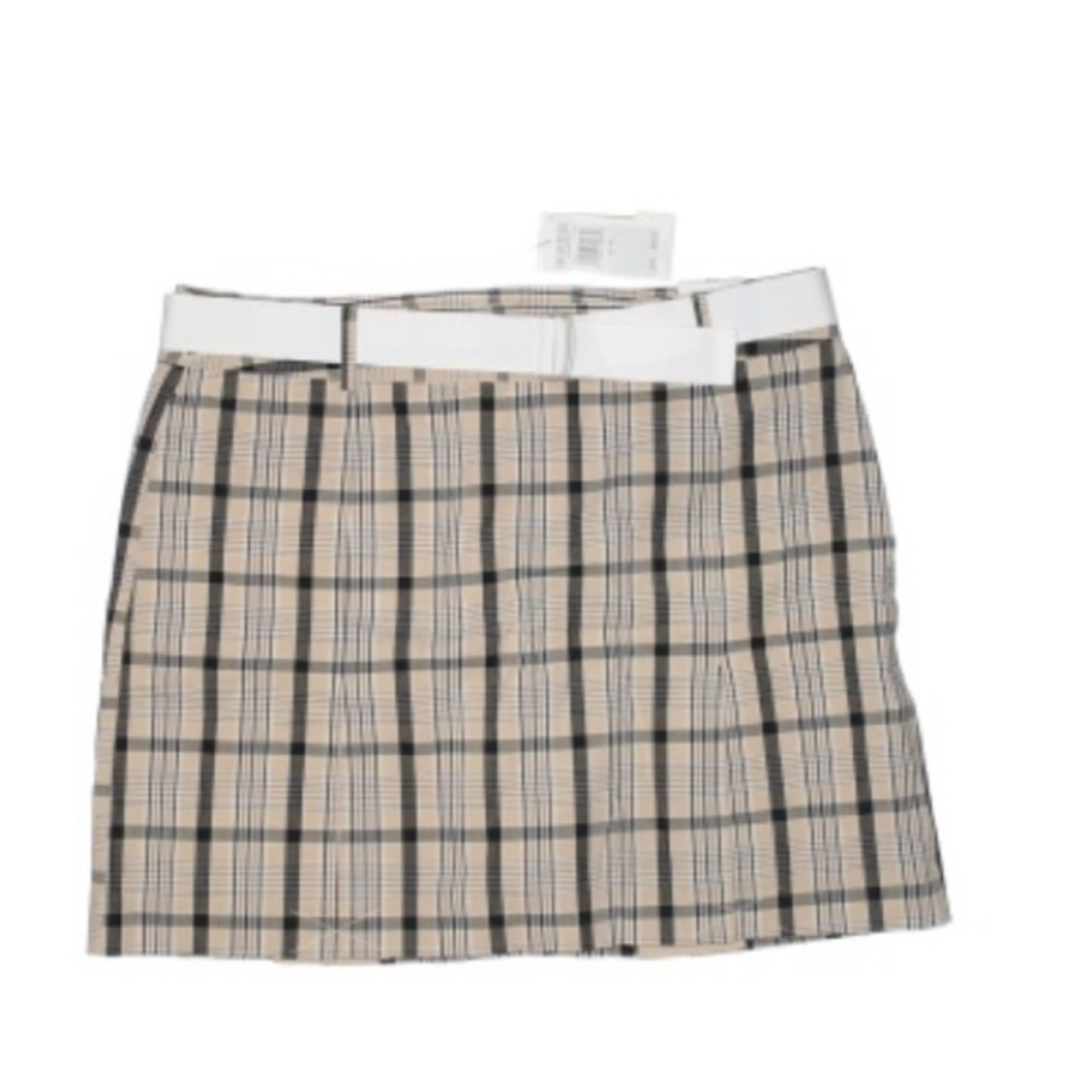 NWT Izod tan plaid golf skort