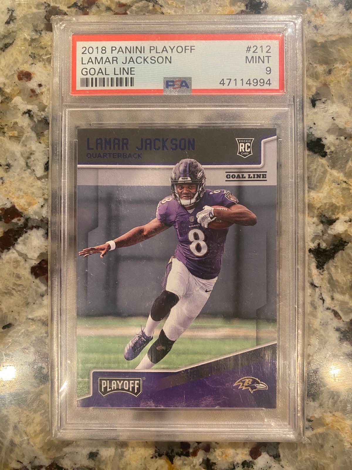 Lamar Jackson Goal Line SP Rookie PSA 9