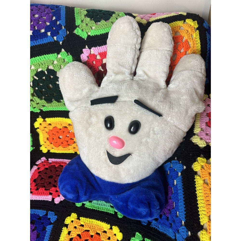 VTG Hamburger Helper Left Helping Hand Dan Brechner Plush Stuffed Blue Glove 22