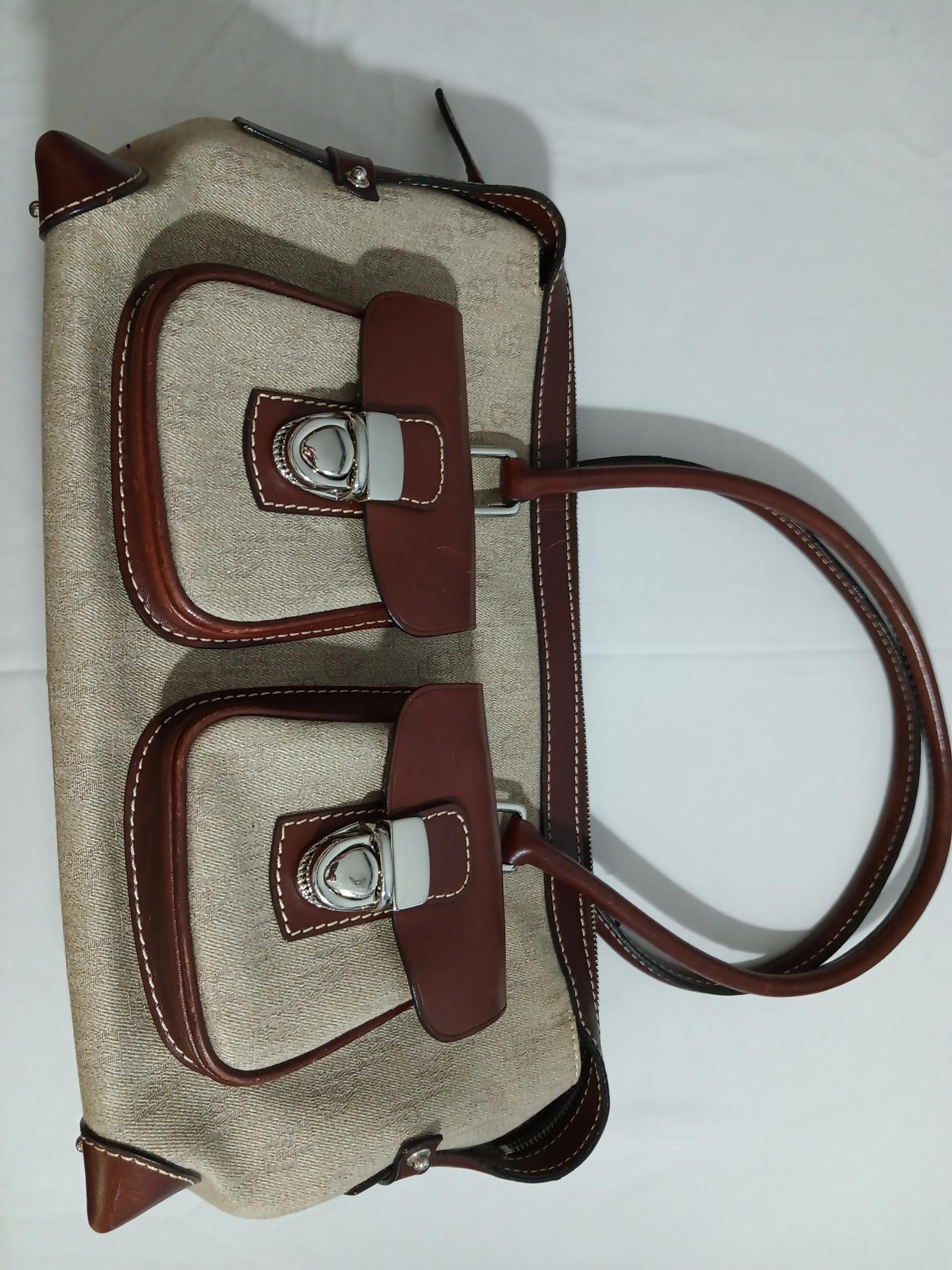 Classic Brown and Beige Handbag Doone and Bourke