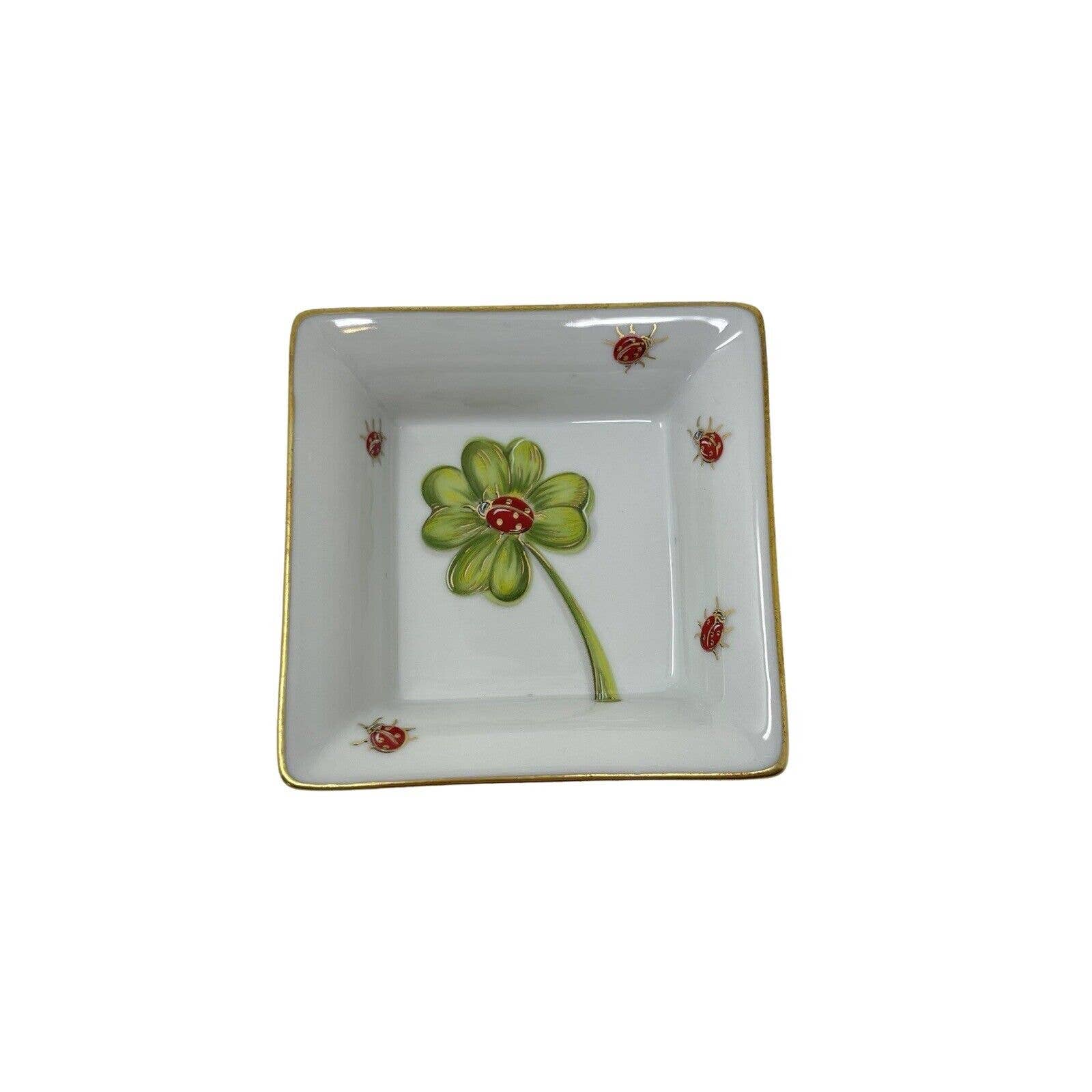 Chopard Porcelaine De Limoges France Ladybug Trinket Pin Tray MSRP 400