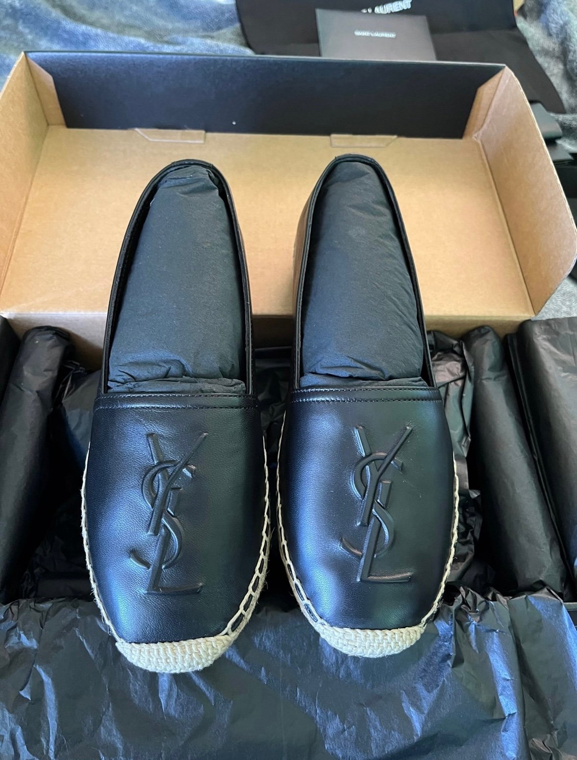 Saint Laurent Black Espadrilles Sz 34