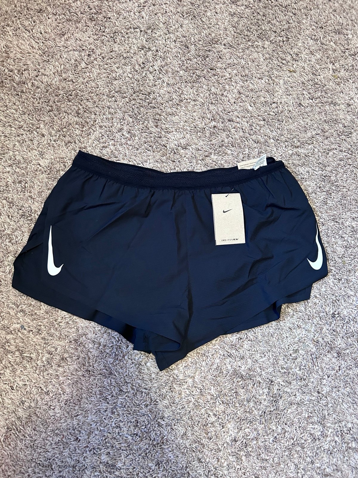 Nike AeroSwift Men's 2 Brief-Lined Racing Shorts Black CJ7837-010 Size L
