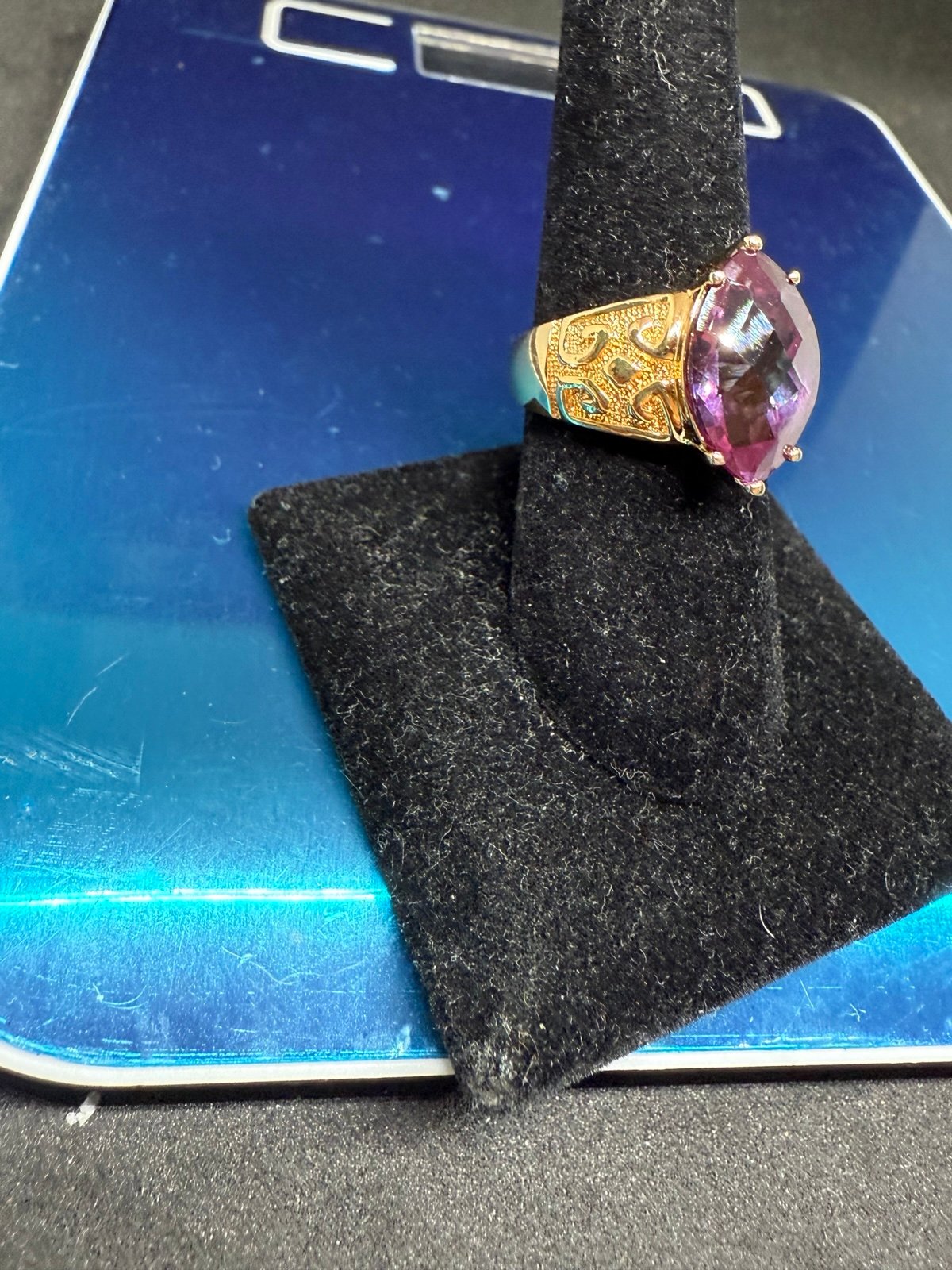 925 sterling silver CZ Ring size 8.