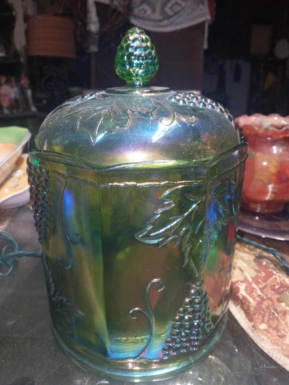 Vintage glass candy dish