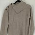 Madewell S Heather Mist Button-Shoulder Wool Ribbed Turtleneck Sweater OS38-12