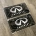 Infiniti black Brand New Front Vanity Metal Plate Frame Holder (2 Pack)