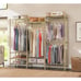 Portable Closet Wardrobe Heavy Duty Clothes Freestanding Metal Rack