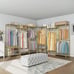 Portable Closet Wardrobe Heavy Duty Clothes Freestanding Metal Rack