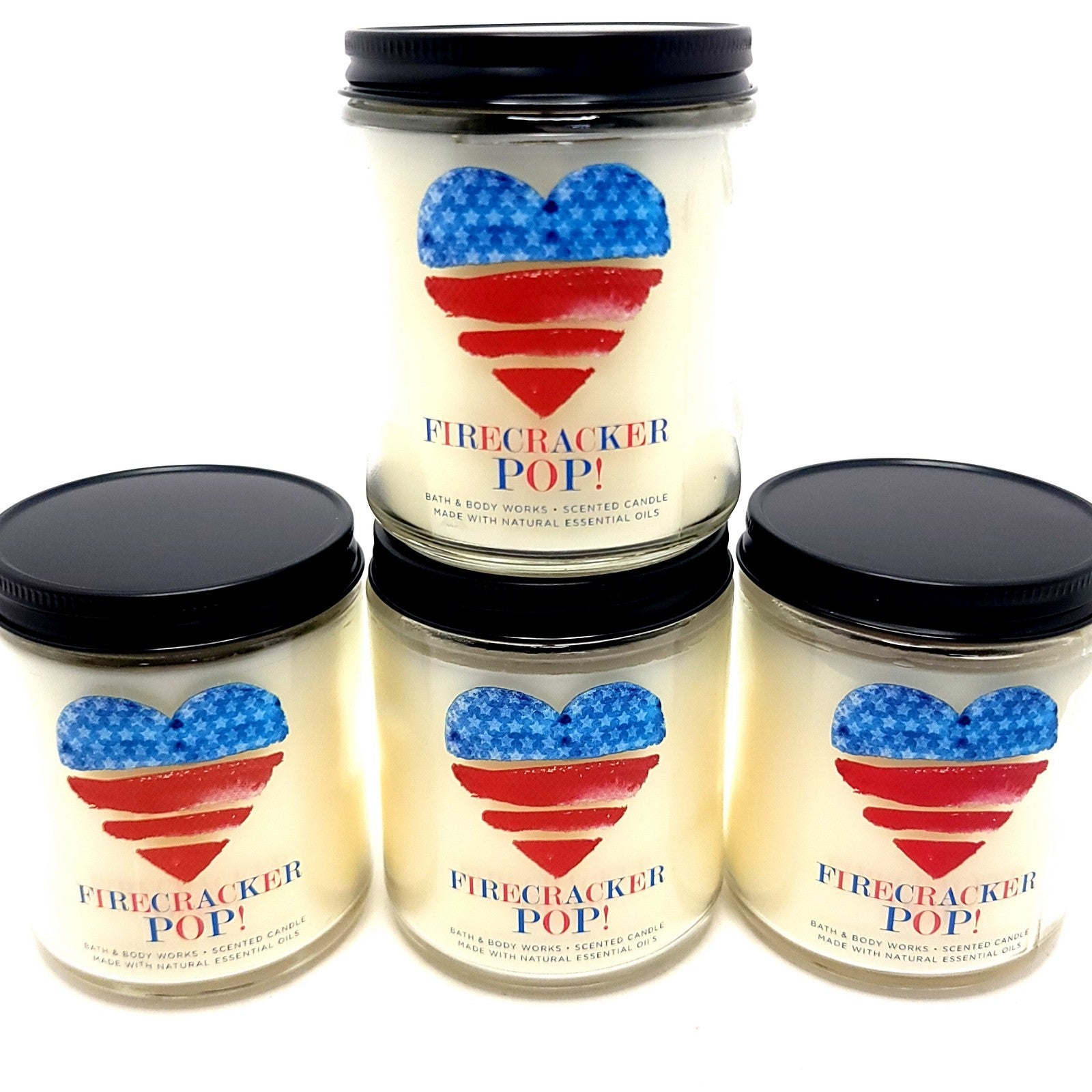 Bath & Body Works Firecracker Pop 7oz each 4 candles