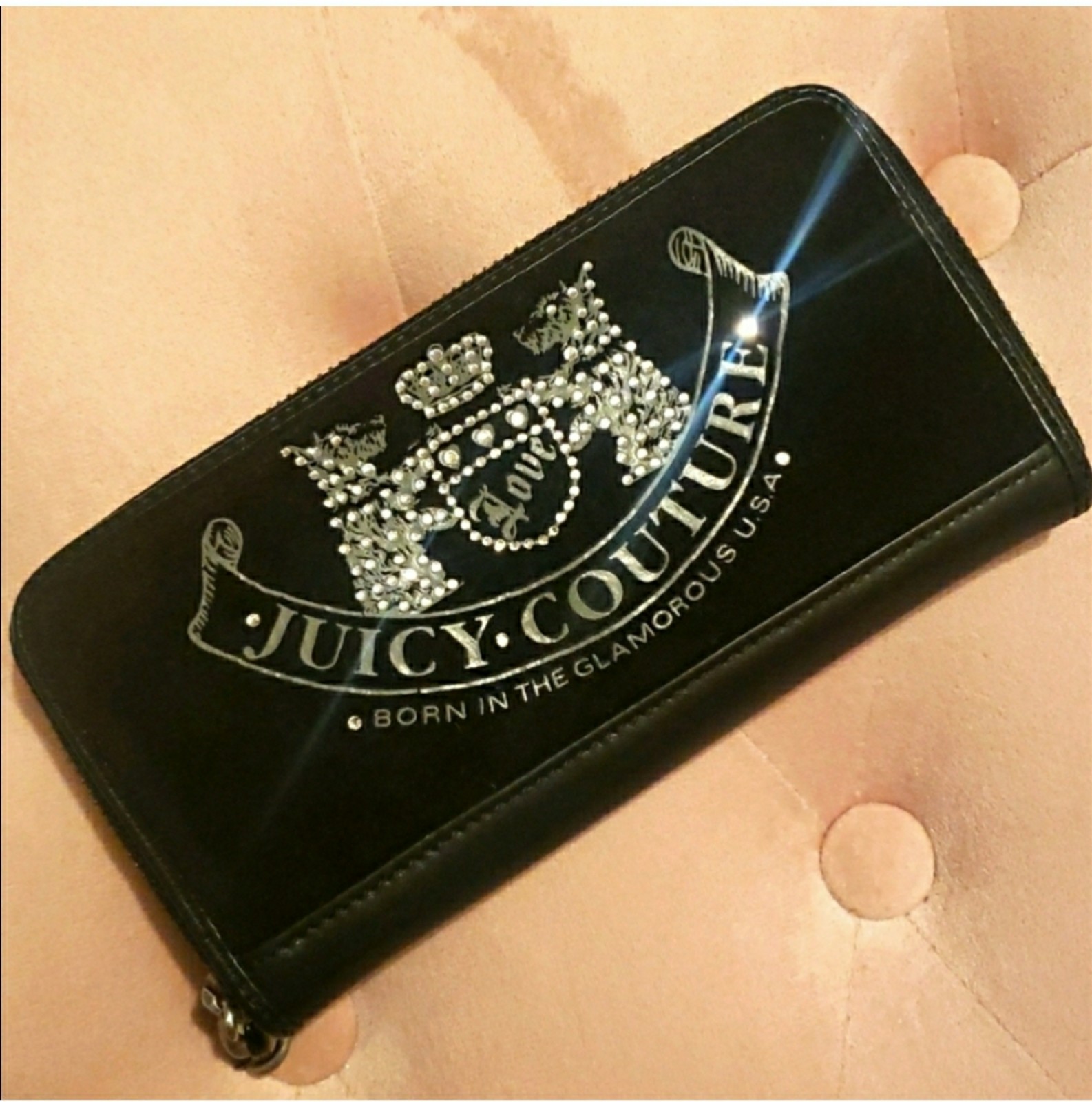 Juicy Couture Vintage Bling Zip Clutch
