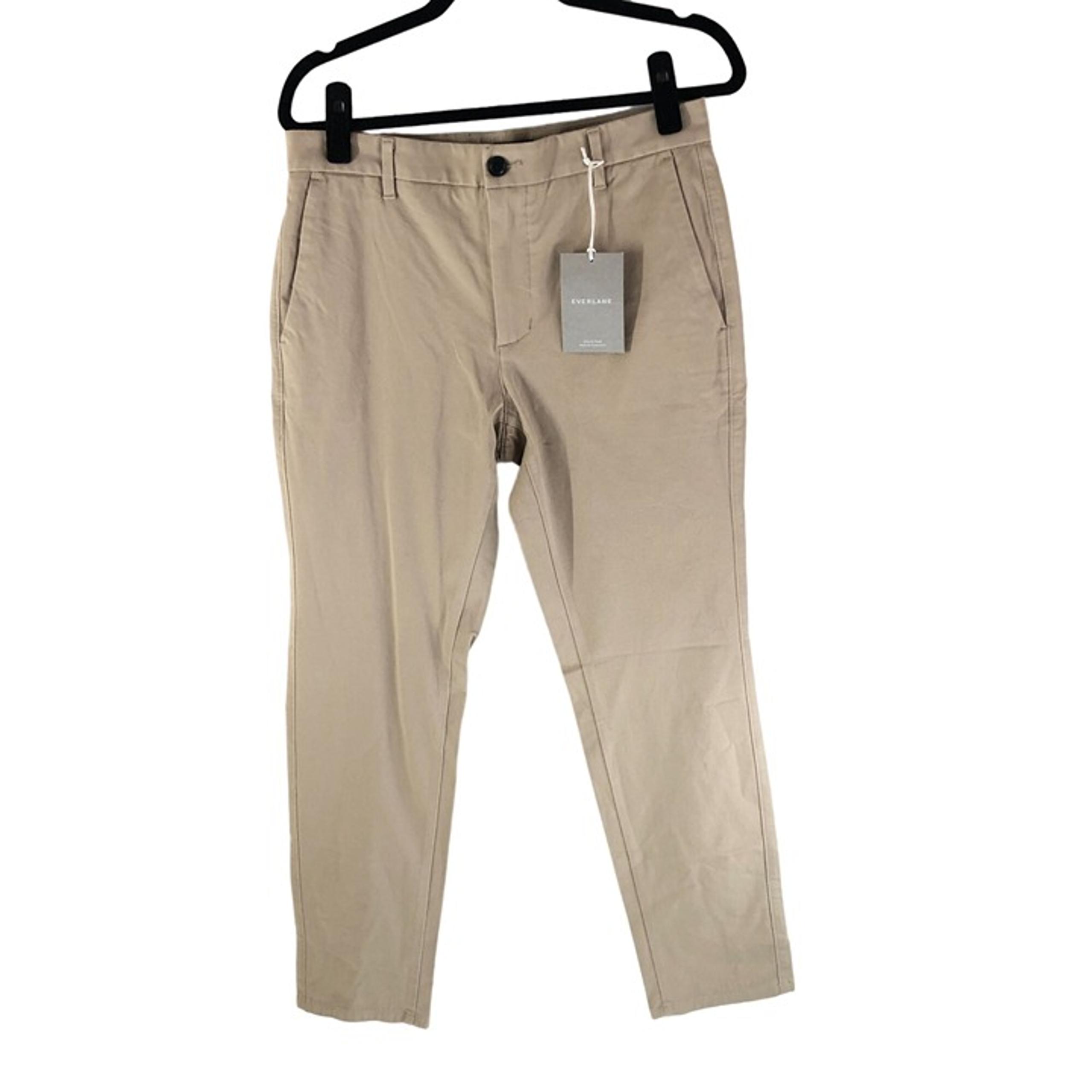 Everlane Mens The Performance Chino Pants Slim Fit Khaki Beige 31x30