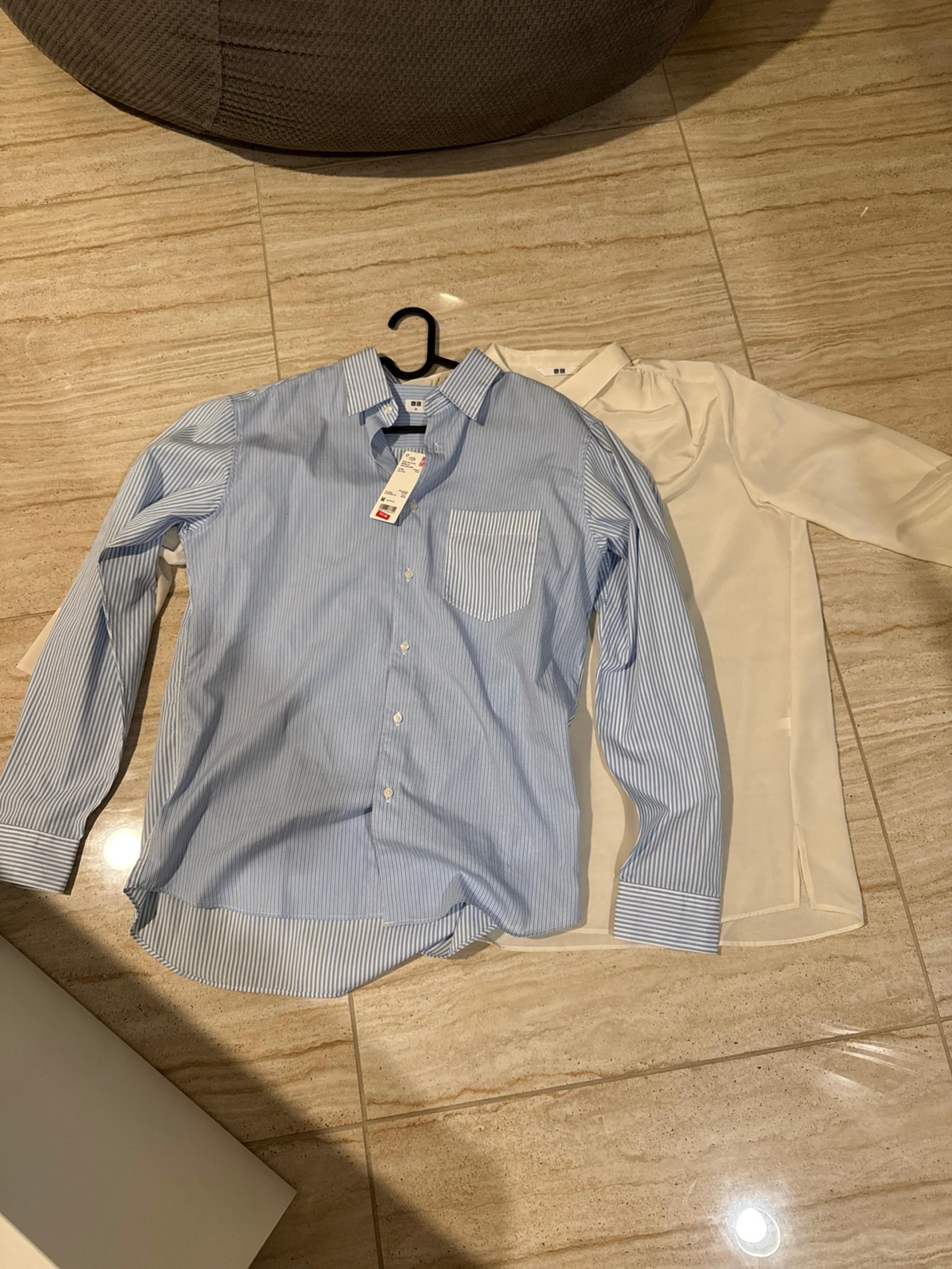 Uniqlo blue Striped and off white Women’s Shirt bundle