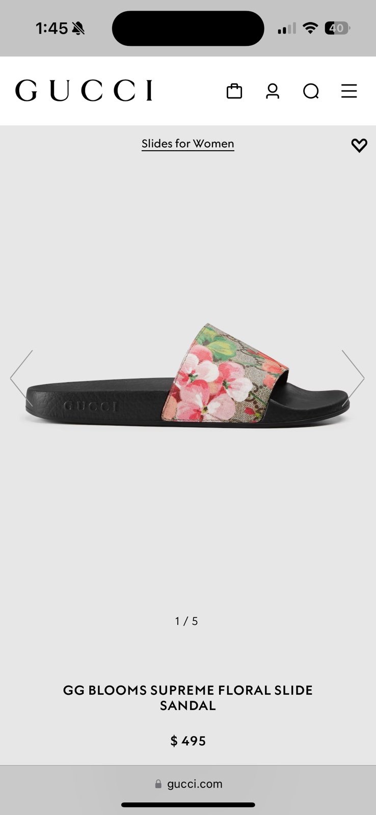 Gucci slides women