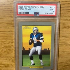 Tony Romo 2006 Topps Turkey Red. Grey Border. #172 Dallas Cowboys PSA 9 POP 7
