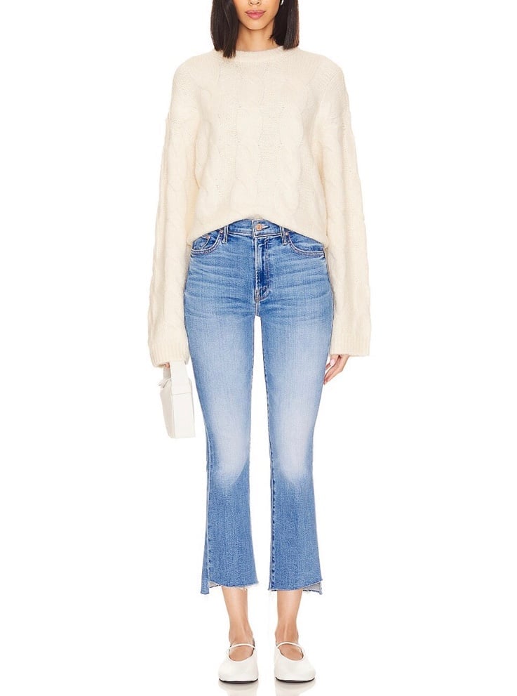 NWT MOTHER The Insider Crop Step Fray Jeans limited edition was size 30