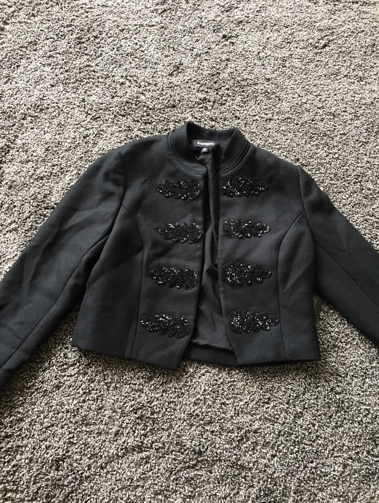 Crop military style blazer
